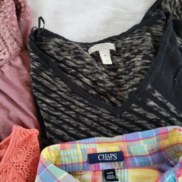 Women's Medium Tops LOT of 4 Chaps Buchman Knox Rose Gently used bundle - Picture 3 of 16